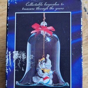 ANIMAL COLLECT-A-BELL XMAS ORNAMENT GLASS HANDCRAFTED GUC BOXED RARE "BIN B"